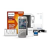 Philips DPM8000/02 Digital Pocket Memo with Speech Exec Pro Dictate 2 Year Subscription Software Version 11.5 and SR Module