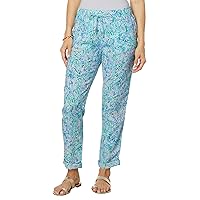 Lilly Pulitzer Taron Linen Pants for Women - Elasticized Drawstring with Waistband, Super Soft and Comfortable Pants