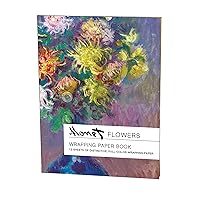 Flowers, Claude Monet Wrapping Paper Book: Big Format Flat Magazine Style Book of Folded Wrapping Paper Pages