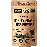 Numami Organic Barley Grass Juice Powder, Grown in USA, Pure Raw and Water Soluble, Add to Your Smoothie or Drink as a Juice (Organic Barley Grass)