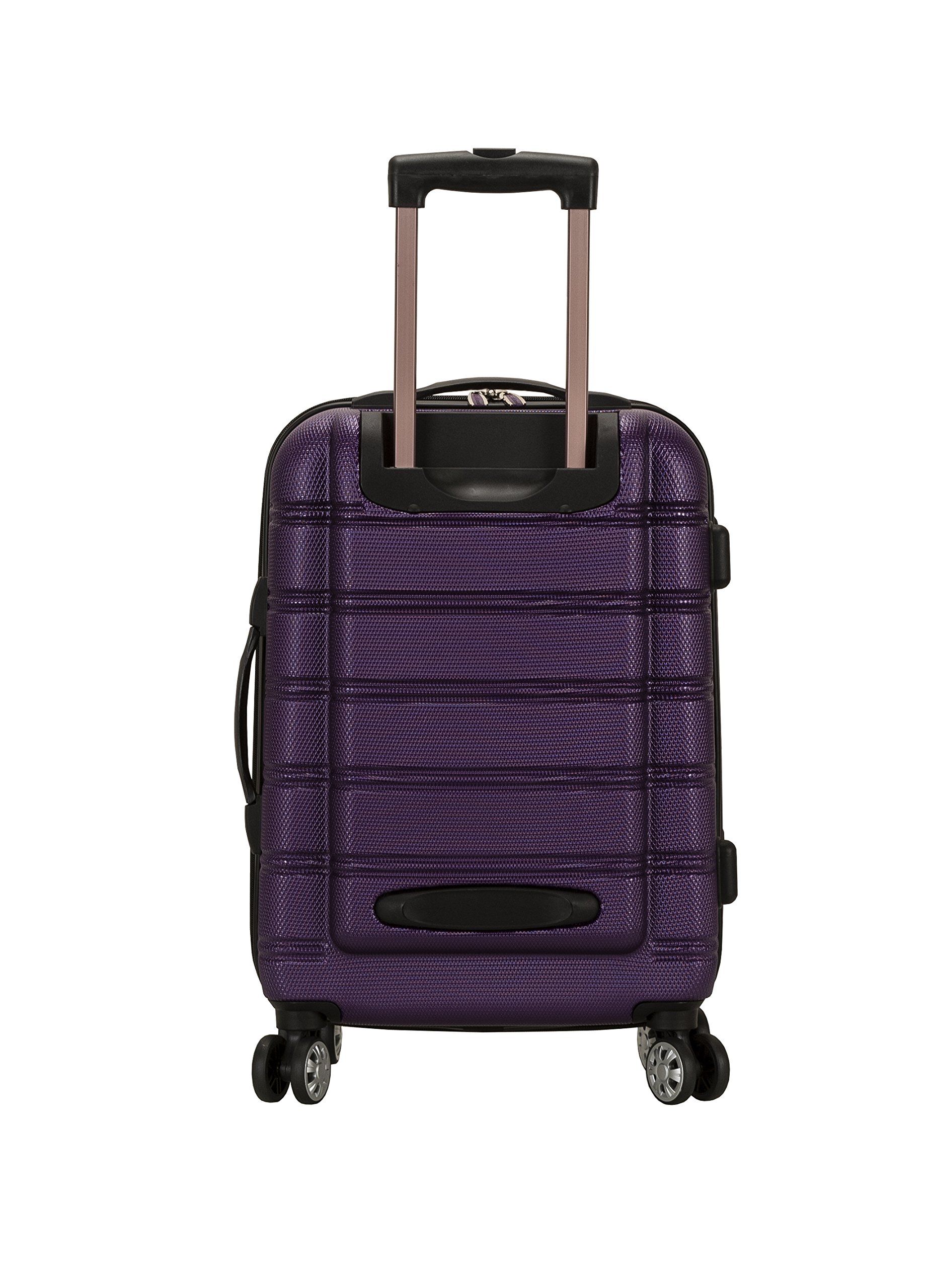 Rockland Melbourne Hardside Expandable Spinner Wheel Luggage, Purple, 2-Piece Set (20/28)