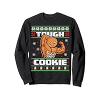 Funny Tough Gingerbread Cookie Ugly Christmas Sweater Gym Sweatshirt
