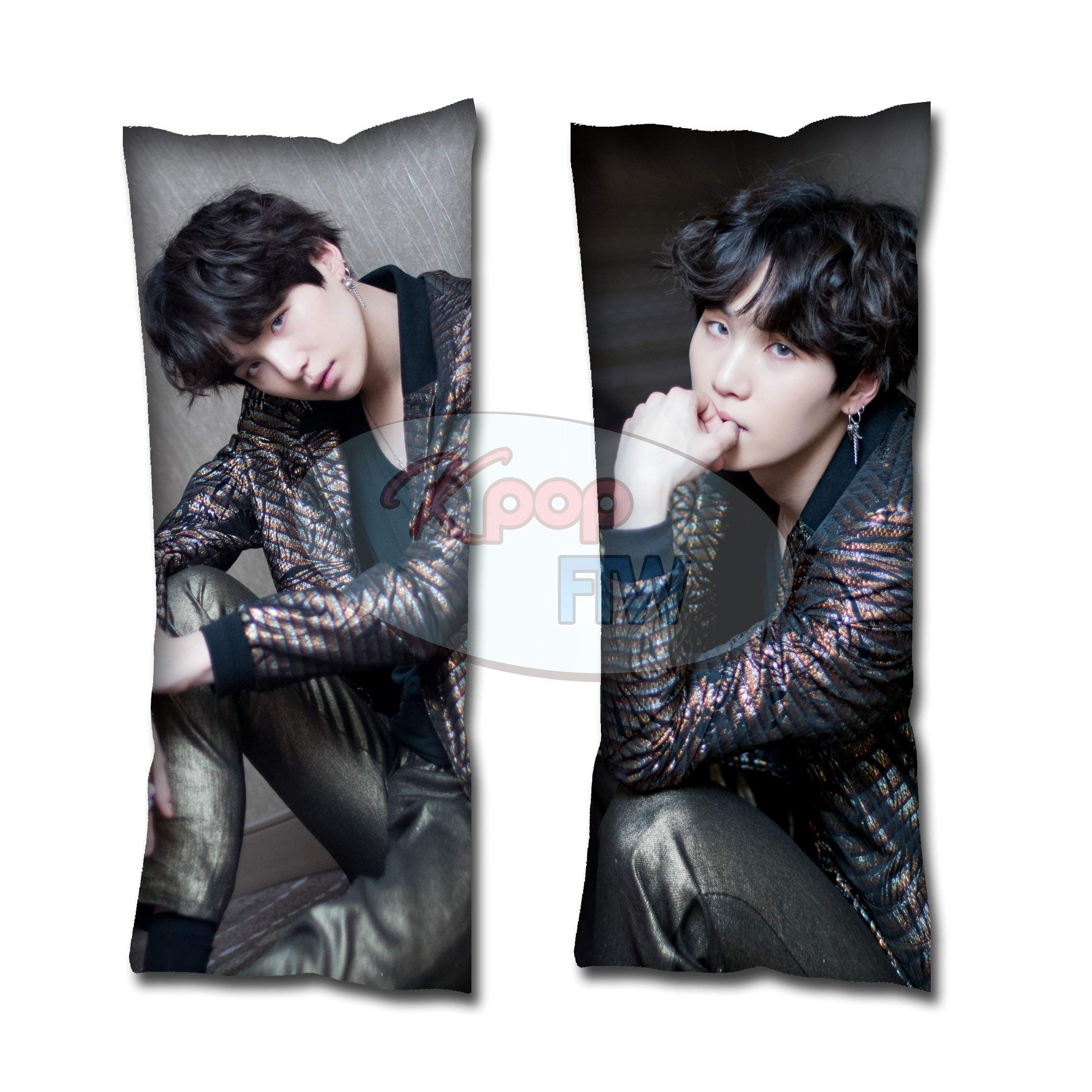 Cosplay-FTW Kpop BTS BMA Suga Body Pillow Cover Peach Skin Cotton Polyester Blend 40cm x 100cm (Set of 1, CASE ONLY)