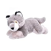 Wild Republic EcoKins Mini Wolf Stuffed Animal 8 inch, Eco Friendly Gifts for Kids, Plush Toy, Handcrafted Using 7 Recycled Plastic Water Bottles