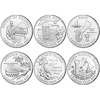 2009 P BU Territory Quarters - 6 coin Set Uncirculated