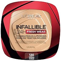 L'Oreal Paris Makeup Infallible Fresh Wear Foundation in a Powder, Up to 24H Wear, Waterproof, Vanilla, 0.31 oz.