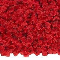 3000 PCS Dark Red Artificial Silk Rose Petals for Valentine's Day, Wedding, Romantic Night, Party Flower Decorations