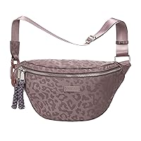 AOCINA INICAT Fanny Packs for Women Fashionable Waist Packs Belt Bags Unisex Cross Body Bag for Travel Hiking(Leopard Grey)