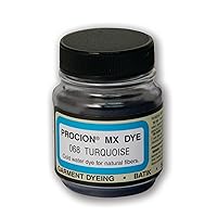 Jacquard Procion Mx Dye - Undisputed King of Tie Dye Powder - Turquoise - 2/3 Oz - Cold Water Fiber Reactive Dye Made in USA