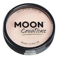 Pro Face & Body Paint Cake Pots by Moon Creations - Pale Skin - Professional Water Based Face Paint Makeup for Adults, Kids - 1.26oz