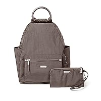 Baggallini womens New Classic Heritage With Rfid Phone Wristlet All Day Backpack, Sterling Shimmer, One Size US
