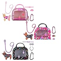 Real Littles - 3 Collectible Micro Puppy Carriers with 3 Micro Puppies and 15 Micro Working Surprises Inside!