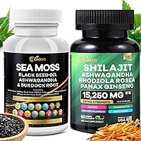 Shilajit Pure Himalayan Organic Capsules & Sea Moss Black Seed Oil Ashwagandha Ginger