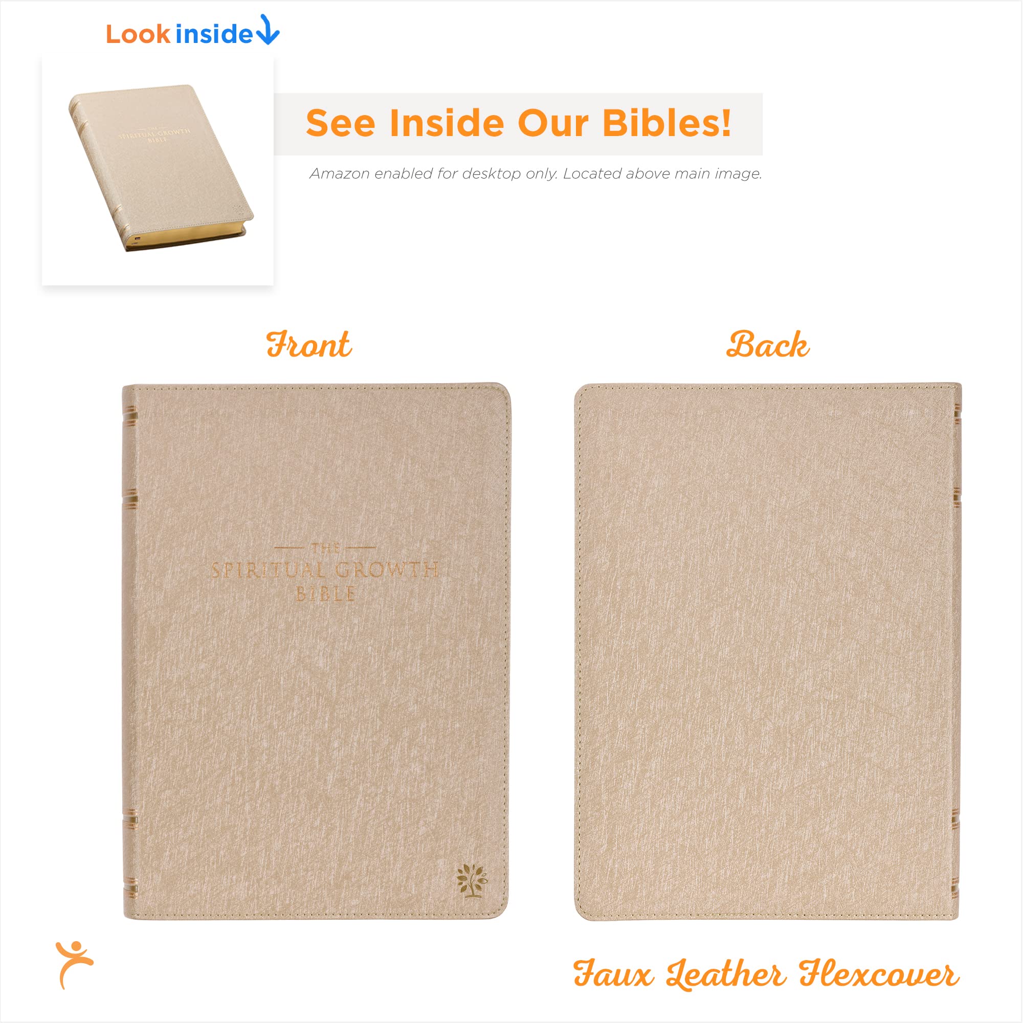 The Spiritual Growth Bible, Study Bible, NLT - New Living Translation Holy Bible, Faux Leather, Pearlescent Taupe