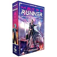 Thunderworks Games - Metrorunner | Sci-fi Board Game with Hacking Puzzle | Strategy Game in a Cyberpunk Metropolis | Futuristic Rondel & Worker Movement | 1-5 Players Ages 14+ | 30-90 Minutes