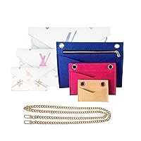 Kirigami Conversion Kit with Chain, By the Pool Pochette Kirigami Insert with O Rings Full Set of 3, Kirigami Organizer with Gold Chain