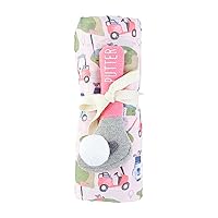 Mud Pie Pink Golf Swaddle and Rattle