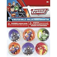 Justice League Bounce Balls - Assorted Designs, 6 Pcs
