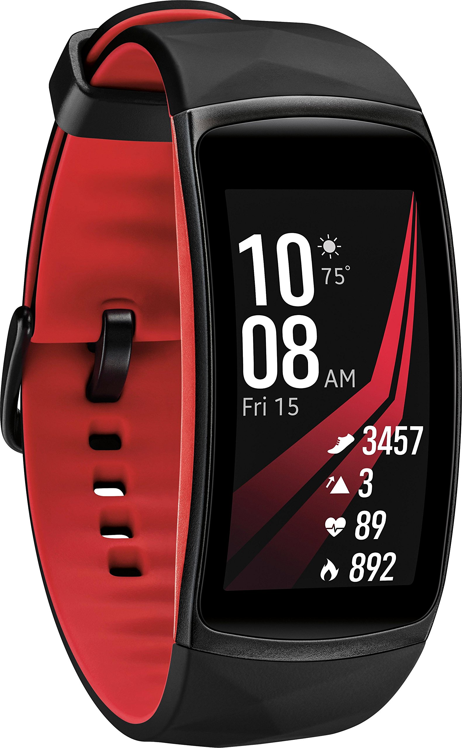 Samsung Gear Fit2 Pro Fitness Smartwatch (Large) - Red (Renewed)