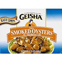 Fancy Smoked Oysters in Sunflower Oil (Pack of 3) 3.75 oz Cans