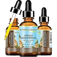 African BAOBAB SEED OIL100% Pure Natural Refined Cold-pressed carrier oil 4 Fl oz 120 ml For Face, Skin, Body, Hair, Lip, Nails. Rich in vitamin C