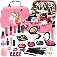 Kids Makeup Kit for Girl, Real Makeup for Kids, Washable Toddler Makeup Kit Play Makeup Girl Toys for Kids 4 5 6 7 8 9 Years Old Girls Birthday Gift.