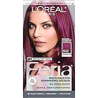 L'Oreal Paris Feria Multi-Faceted Shimmering Permanent Hair Color, 622 Fuchsia-cha, Pack of 1 Hair Dye Kit