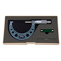 Mitutoyo 103-217 Outside Micrometer, Baked-enamel Finish, Ratchet Stop, 2-3