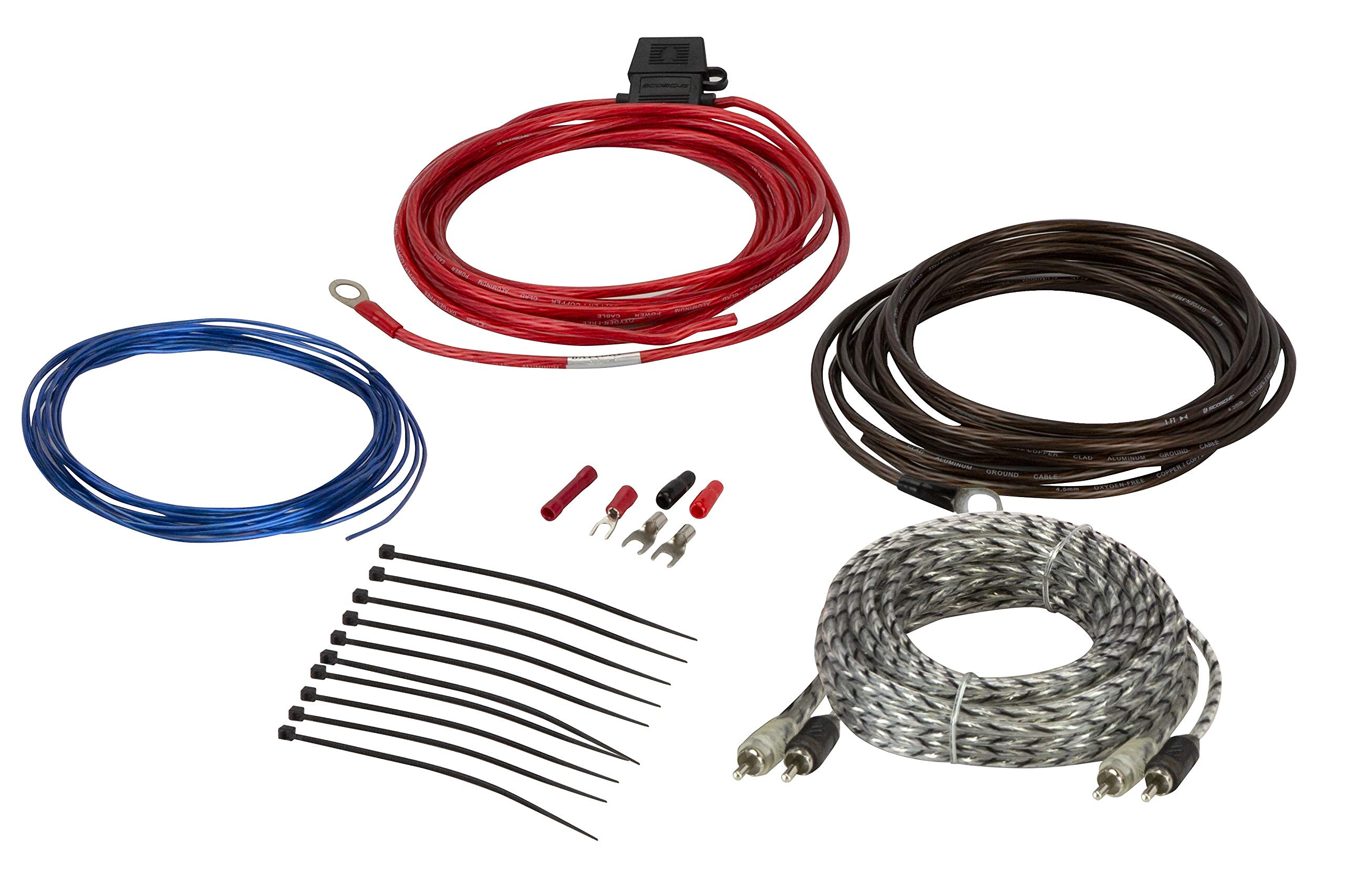 Scosche Install Centric ICAK12 True 12 Gauge Hybrid OFC 2-Channel High Current Amplifier Wiring Kit Accessory Installation Wiring Kit for Boat, Motorcycles, ATV’s and UTV’s
