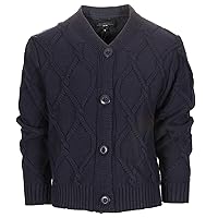 Gioberti Kids and Boys 100% Cotton Knitted V-Neck Button Up Cardigan Sweater