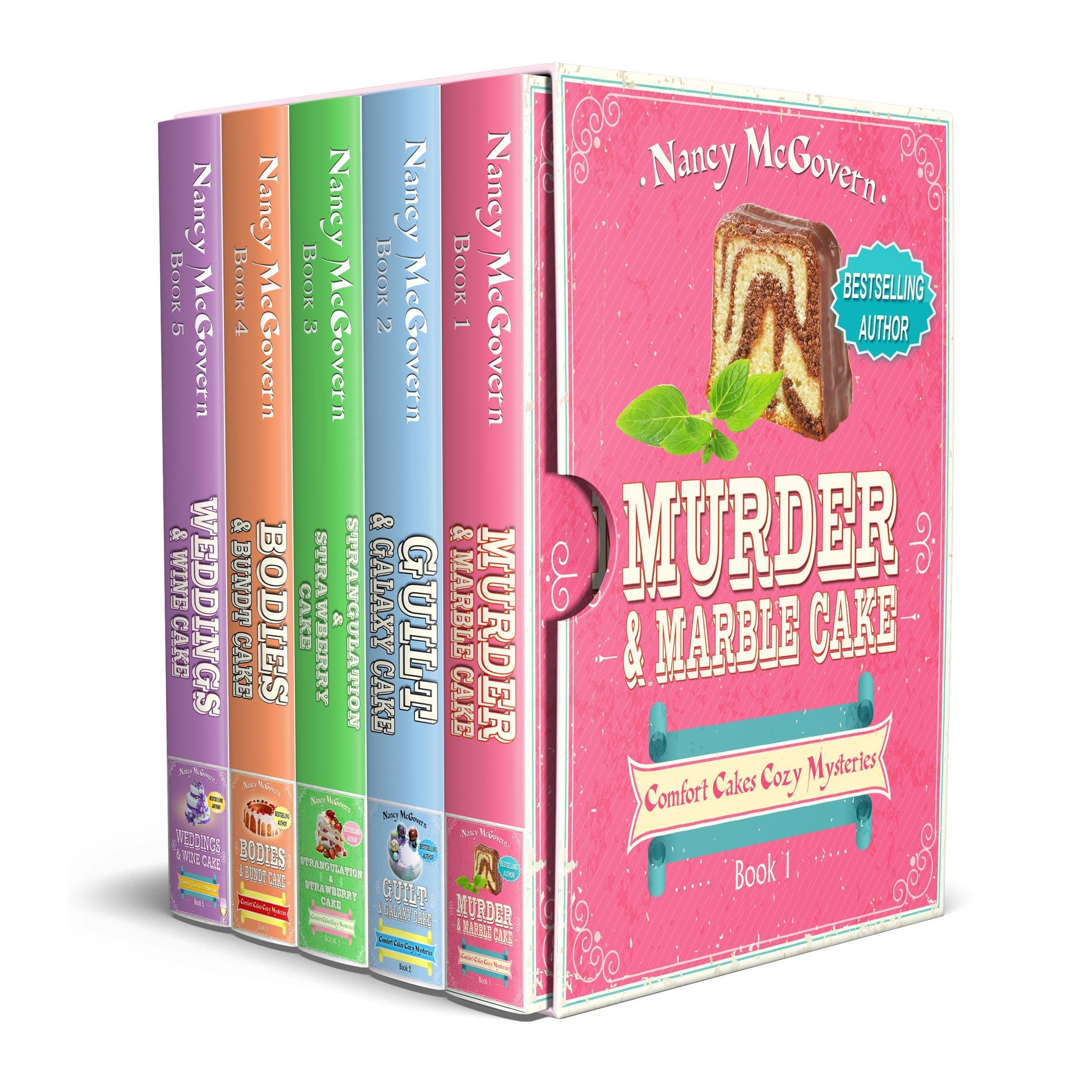 Comfort Cakes Cozy Mysteries, The Complete Series: A 5 Book Box Set With 5 Delicious Cake Recipes