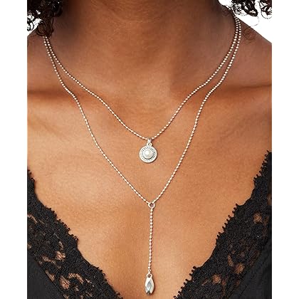 Lucky Brand Womens Pearl Delicate Necklace