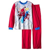 Boys Marvel Spider-Man 2 pc Brushed Jersey Pajama Set (4/5) Red Gray
