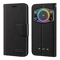 for Ulefone Armor 21 Case, Oxford Leather Wallet Case with Soft TPU Back Cover Magnet Flip Case for Ulefone Armor 21 (6.58”) Black
