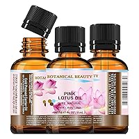 PINK LOTUS OIL Pure Natural 0.17 fl oz - 5ml. for Face, Skin, Hair, Anti Aging Face Oil, rich in natural source of Vitamin C by Botanical beauty