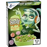 Carmella Creeper Cereal with Monster Marshmallows, Caramel Apple Flavored Kids Cereal, Limited Edition, Made with Whole Grain, 9.3 oz