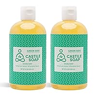 Natural Skin Care Castile Soap Wash, Double Mint,12 Fl Oz (Pack of 2)