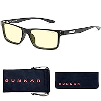GUNNAR - Premium Reading Glasses - Blocks 65% Blue Light - Vertex, Onyx, Amber Tint, Pwr +2.5