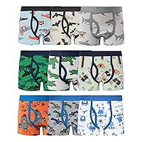 Kiench Boys' Boxer Briefs Cotton 9-Pack Toddler Underwear with Open Fly
