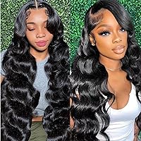 Women Long Wigs Body Wave Hair Wig for Black Women, Lace Front Wigs Hair Pre Plucked Density Lace Frontal Wigs Hair For Black Women Brazilian Wig (28in)