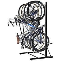 Freestanding Bike Rack Bicycle Storage Rack for Garage Max 5 Bikes | Solid Steel Bike Racks for Garage Indoor Garage Floor Stand