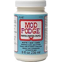 Mod Podge Waterbase Sealer, Glue and Finish for Paper (8-Ounce), CS11236 Matte Finish