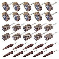 30 Pcs Flap Wheel Sander for Dremel, 80 Grit Flap Sanding Wheel Rotary Tool Accessories Kit for Removing Rust and Polishing,1/8-inch Shank