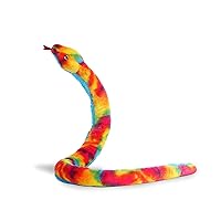 Aurora® Realistic Snake Rainbow Stuffed Animal - Lifelike - Versatile Fun - Multicolor 53 Inches