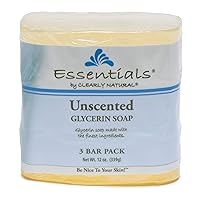 Glycerine Bar Soap, Unscented, 3 Count, 4 oz each (876872362)