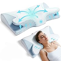 BiAnYC Cervical Memory Foam Contour Pillows, Contour Memory Foam Pillow, Ergonomic Neck Support Pillow for Side Back Stomach Sleeper Remedial Pillows