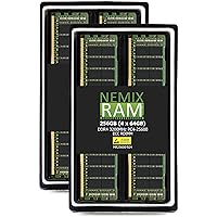 NEMIX RAM 256GB (4X64GB) DDR4 3200MHZ PC4-25600 2Rx4 ECC RDIMM KIT Compatible with The Supermicro M12SWA-TF WRX80 Motherboard