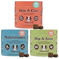 Wellness Bundle for Dogs, Skin & Coat Supplements for Dogs, Hip & Joint and Glucosamine for Dogs, Multivitamin for Dogs