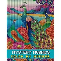 mystery mosaics color by number: Peacock Bird and Flower Designs Pixel Art, Color Quest for Stress Relief & Relaxation (Adult Color By Number)