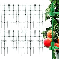 Upgrade Tomato Cage for Garden, 36 Inches 10 Pack Adjustable Tomato Plant Support Cages, Tomato Stakes Trellis for Vegetables, Flowers, Fruit, Rose Vine, Climbing Plants